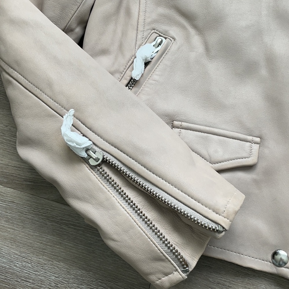 Iro Asheville leather jacket in dark beige - Picture 3 of 8